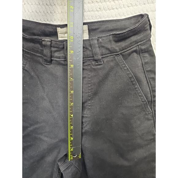 Everlane Jeans Womens 00 The Straight Leg Crop Denim Stretch Cotton Black - Picture 4 of 8
